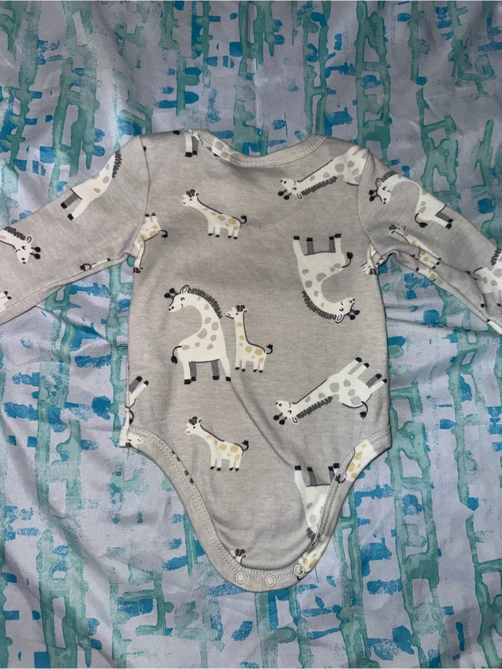 Little Chickadees’ Neutral Safari & Stripe Bodysuit Set - Beige/Gray/White